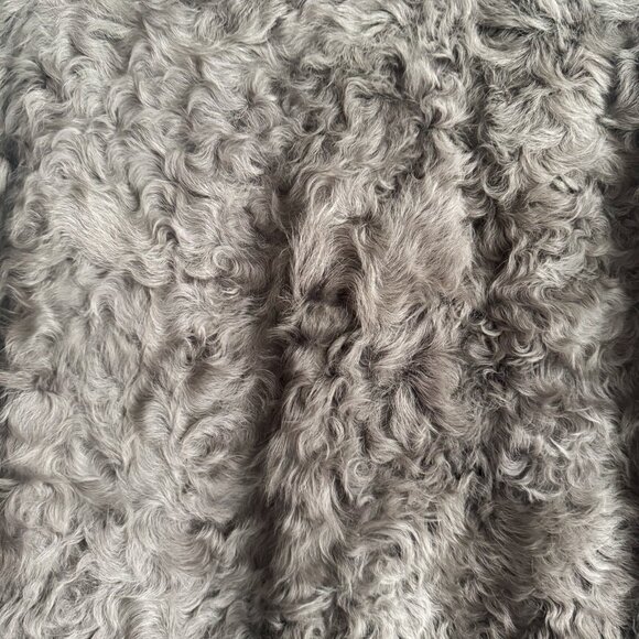 Vintage Gray Mongolian Curly Lamb Short Jacket S - Picture 4 of 7